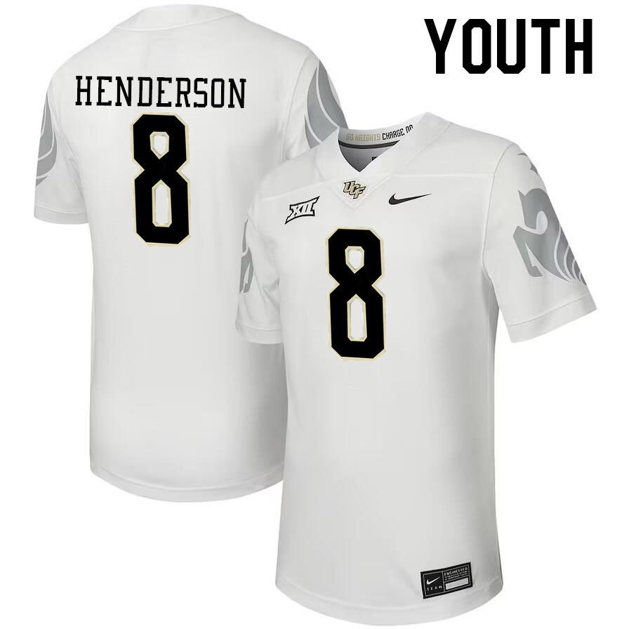 Youth #8 Demari Henderson UCF Knights Big 12 Conference College Football Jerseys Stitched-Black